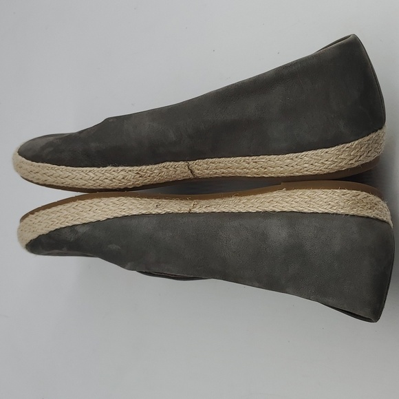 Eileen Fisher Tour Nubuck Espadrille Flat Graphite Size 6.5 - Picture 5 of 11
